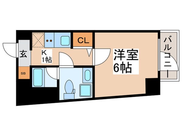 ﾘﾗｲｱ東京ｲｰｽﾄﾚｼﾞﾃﾞﾝｽ(503)の物件間取画像